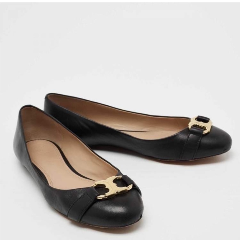 TORY BURCH gemini link ballet flats women’s 8 black